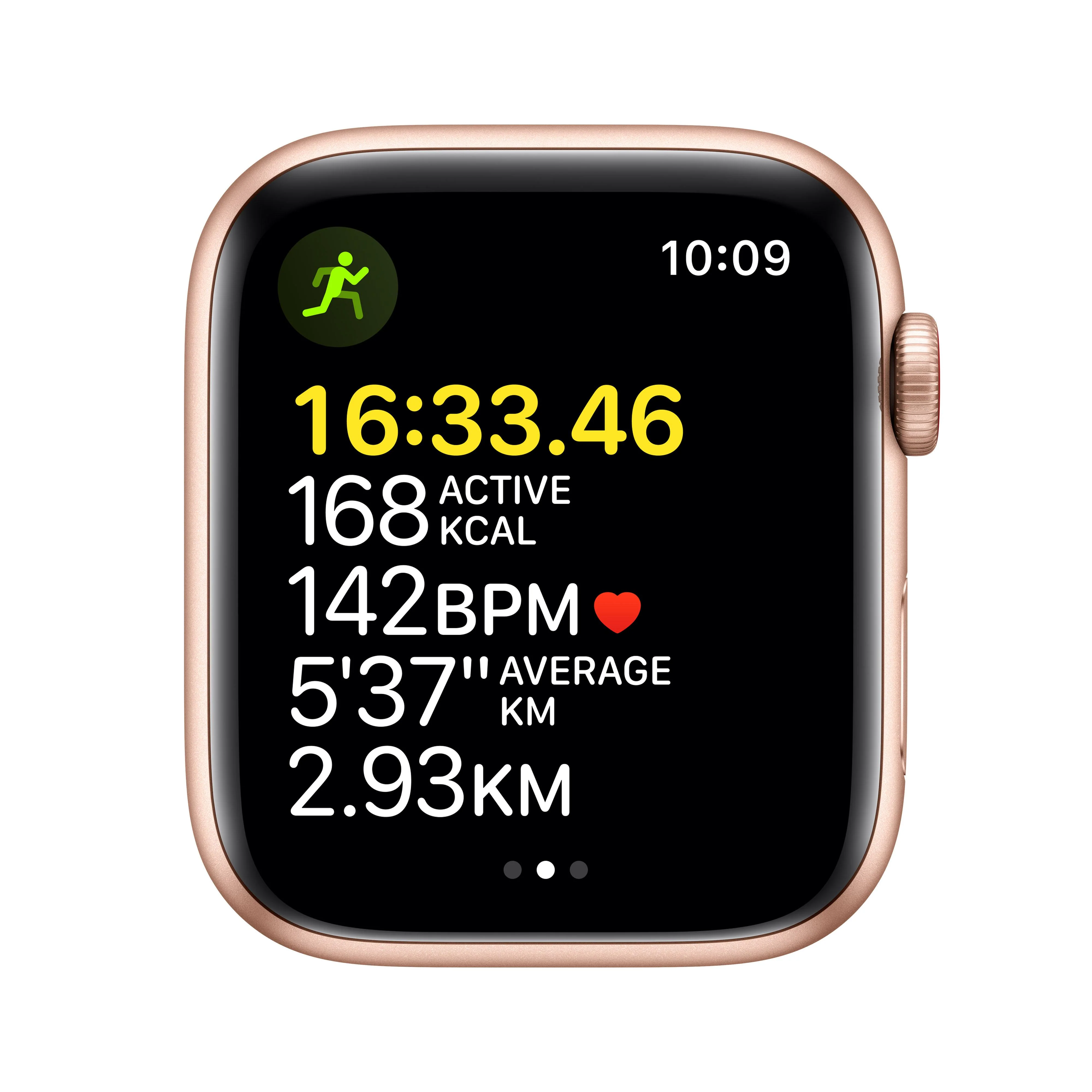 Apple Watch SE (GPS + Cellular) - Caja de aluminio en oro de 44 mm - Correa Loop deportiva en color maíz/blanco - Image 3