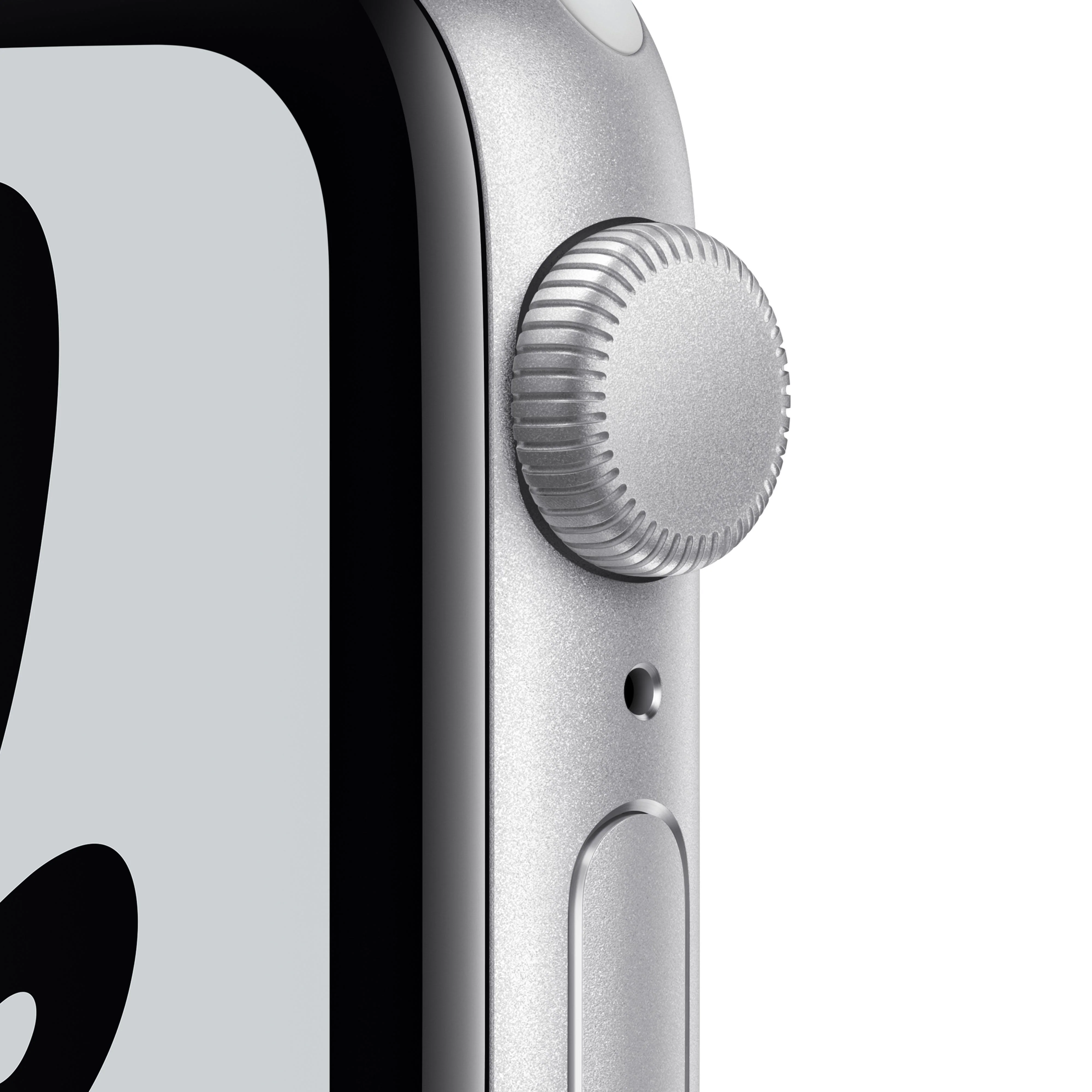 Apple Watch Nike SE (GPS) - Caja de aluminio en plata de 40 mm - Correa Nike Sport platino puro/negra - Talla única - Image 2