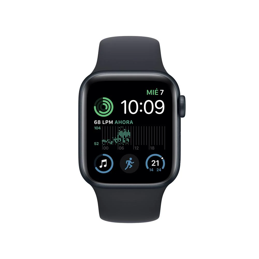 Apple Watch SE (GPS) - Caja de aluminio en color medianoche de 40 mm - Correa deportiva en color medianoche - Talla única - Image 2