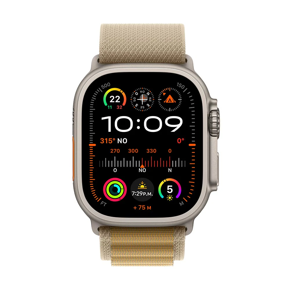 Apple Watch Ultra 2 GPS + Cellular • Caja de titanio natural de 49 mm • Correa Alpine color canela - Mediana - Image 2
