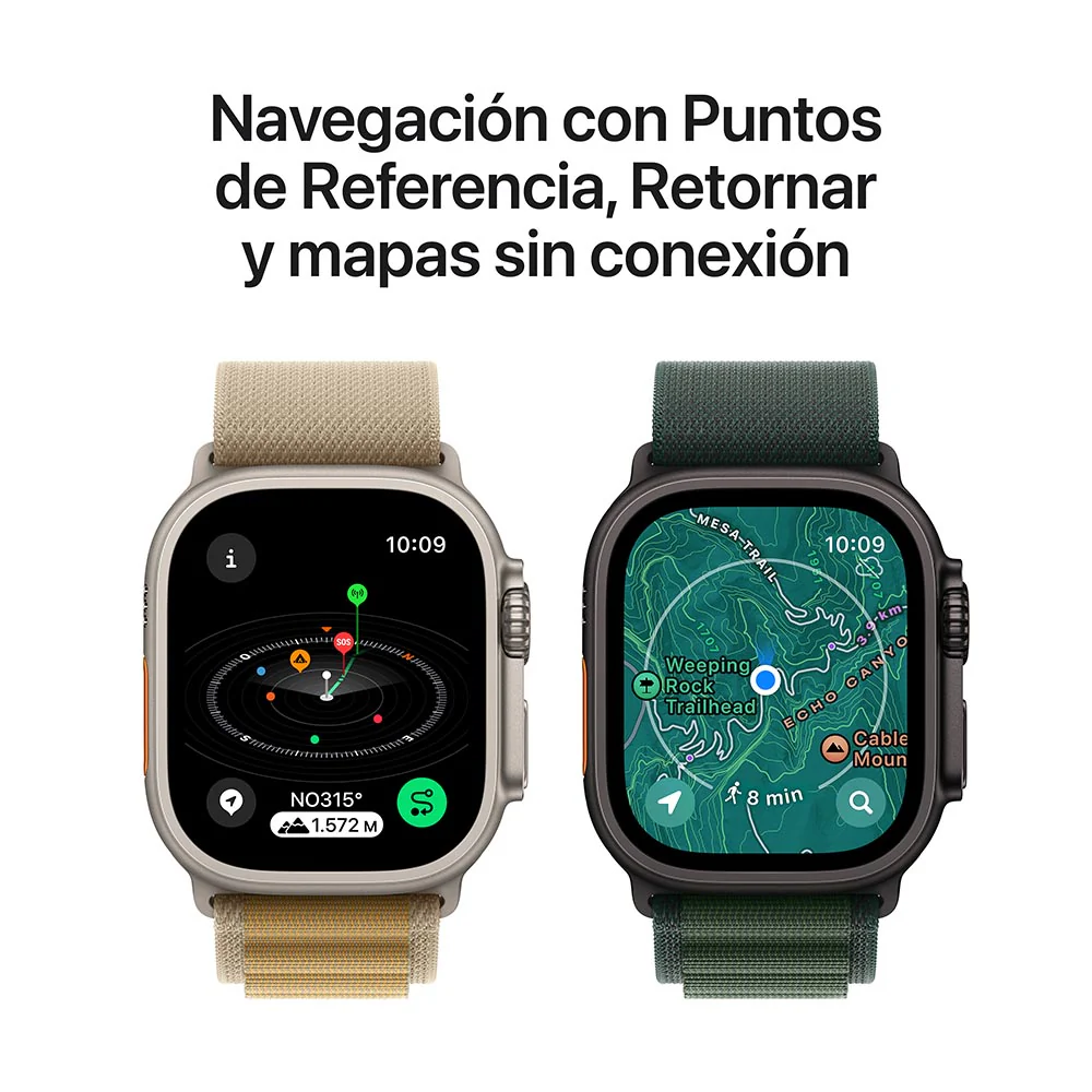 Apple Watch Ultra 2 GPS + Cellular • Caja de titanio negro de 49 mm • Correa Trail negra - S/M - Image 6