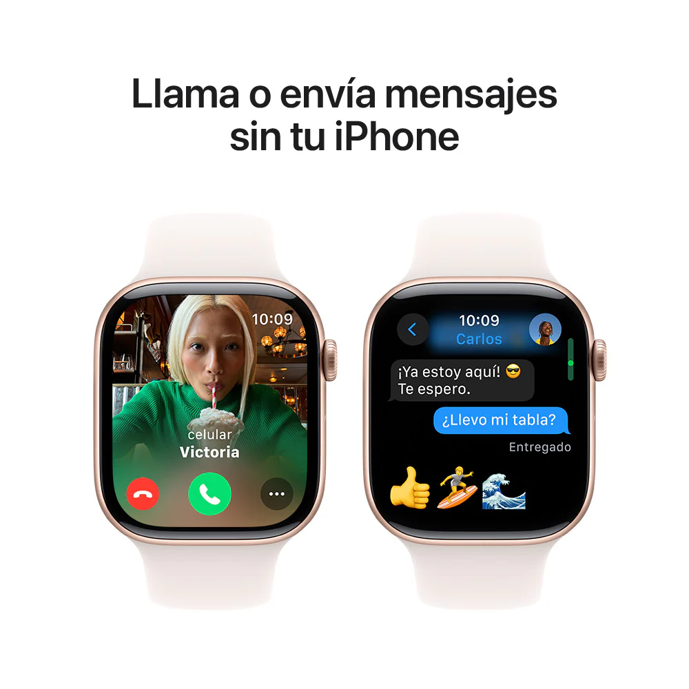 Apple Watch Series 10 GPS • Caja de aluminio color oro rosa de 46 mm • Correa deportiva rosa rubor - M/L - Image 7
