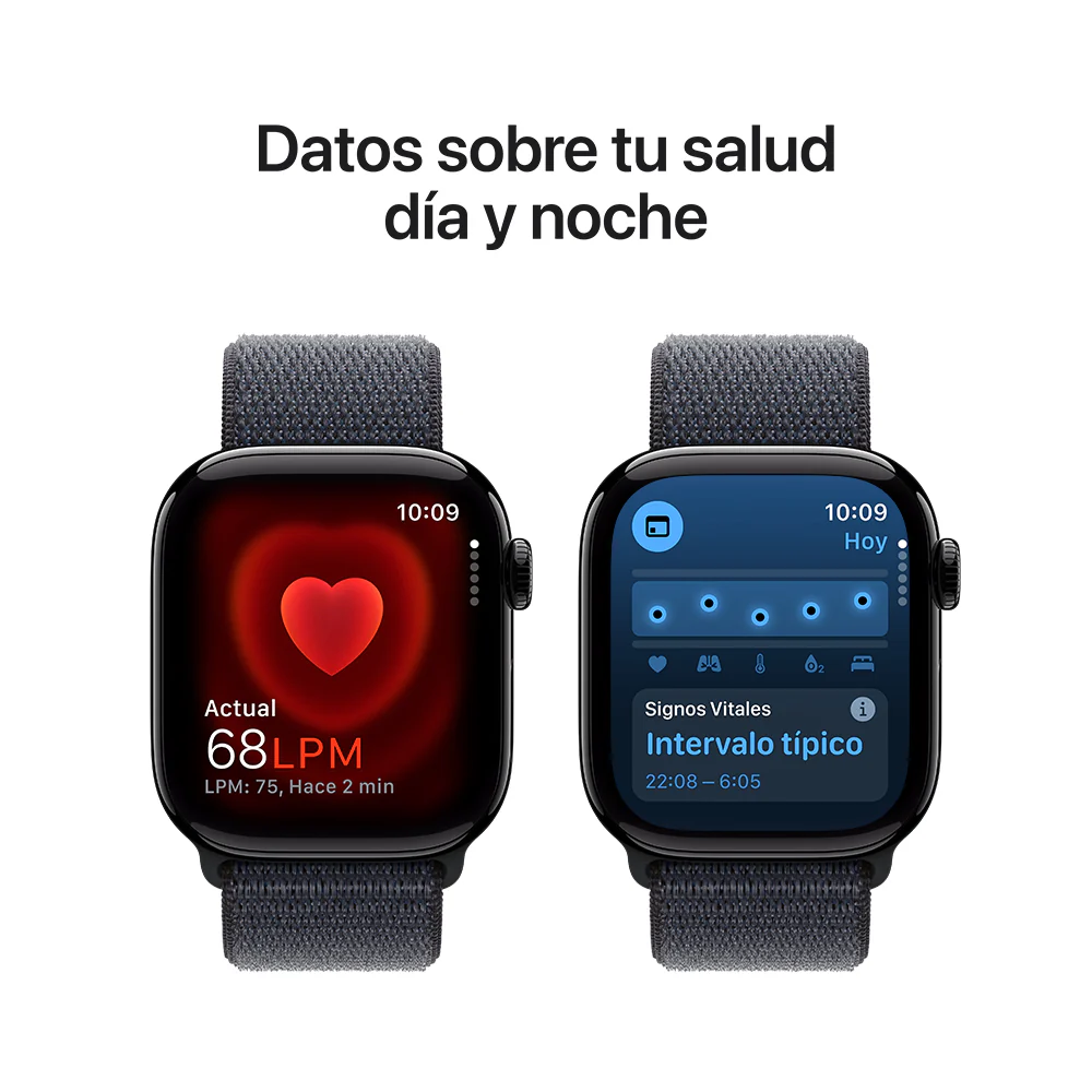 Apple Watch Series 10 GPS • Caja de aluminio negro azabache de 42 mm • Correa loop deportiva color tinta - Image 5