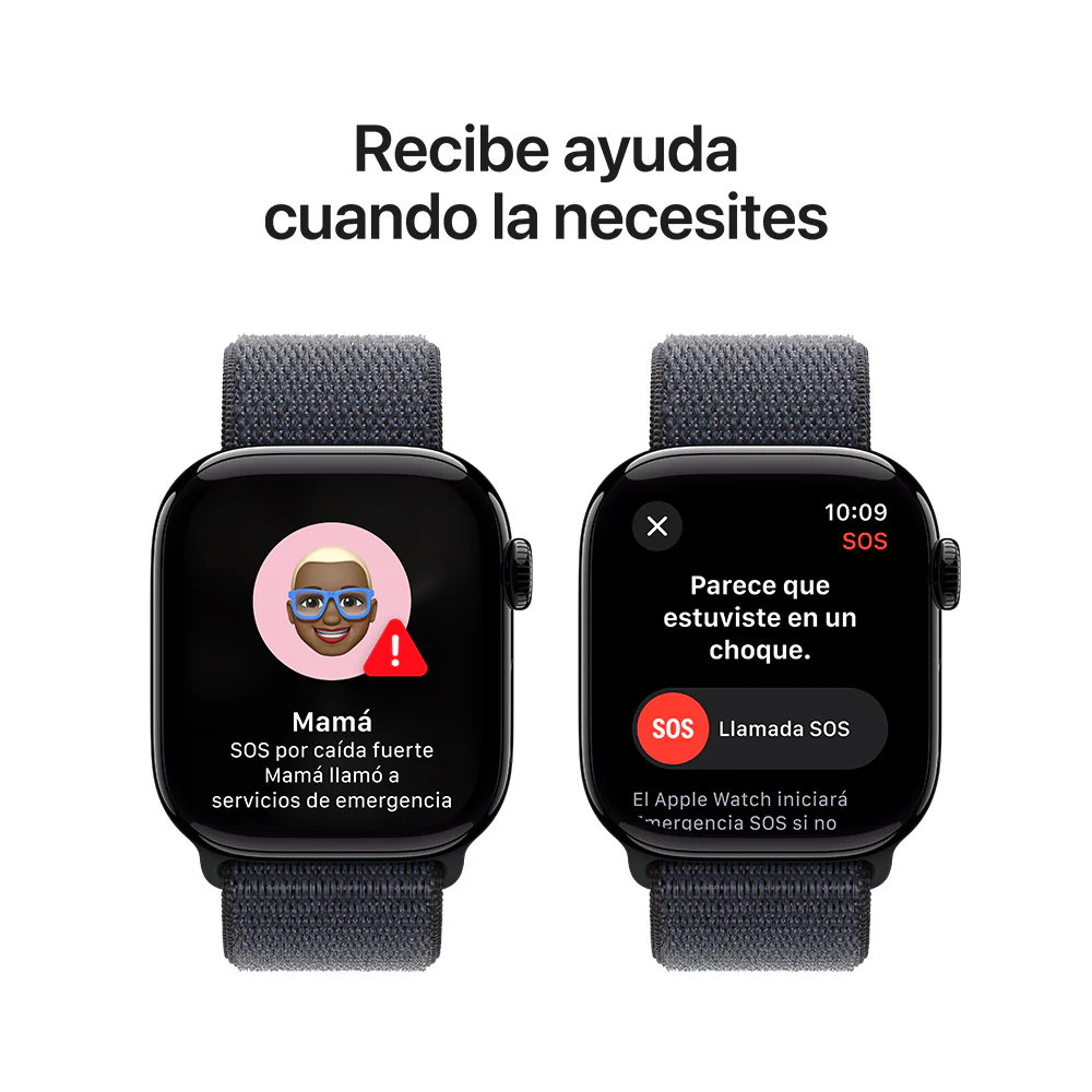 Apple Watch Series 10 GPS • Caja de aluminio negro azabache de 42 mm • Correa loop deportiva color tinta - Image 6