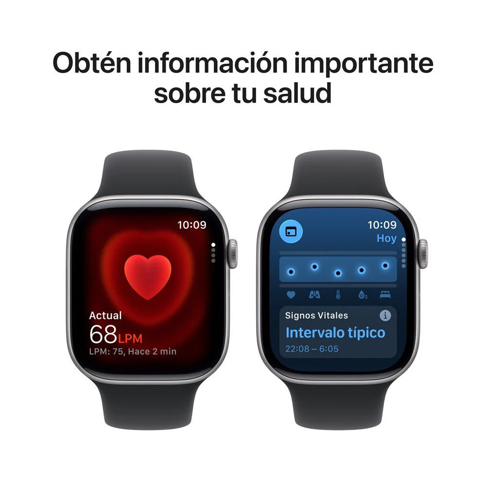 Apple Watch Series 11 GPS • Caja de aluminio gris espacial de 46 mm • Correa deportiva negra – M/L - Image 5