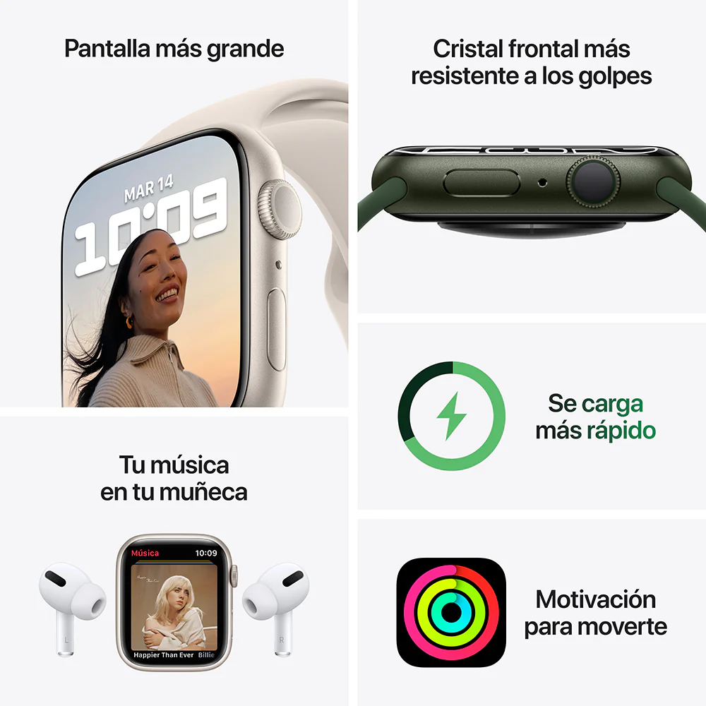 Apple Watch Series 7 (GPS) - Caja de aluminio (PRODUCT)RED de 45 mm - Correa deportiva (PRODUCT)RED - Talla única - Image 12