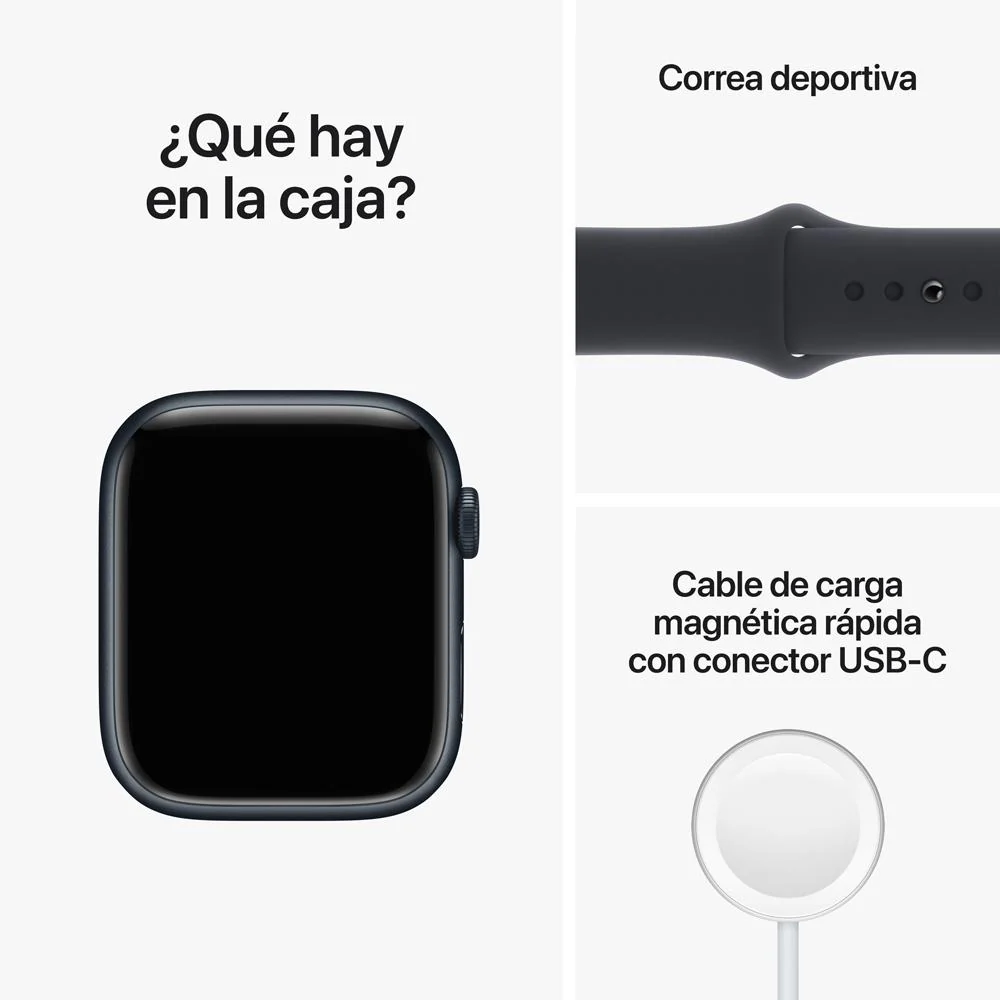 Apple Watch Series 8 (GPS + Cellular) - Caja de aluminio en color medianoche de 45 mm - Correa deportiva en color medianoche - Talla única - Image 9