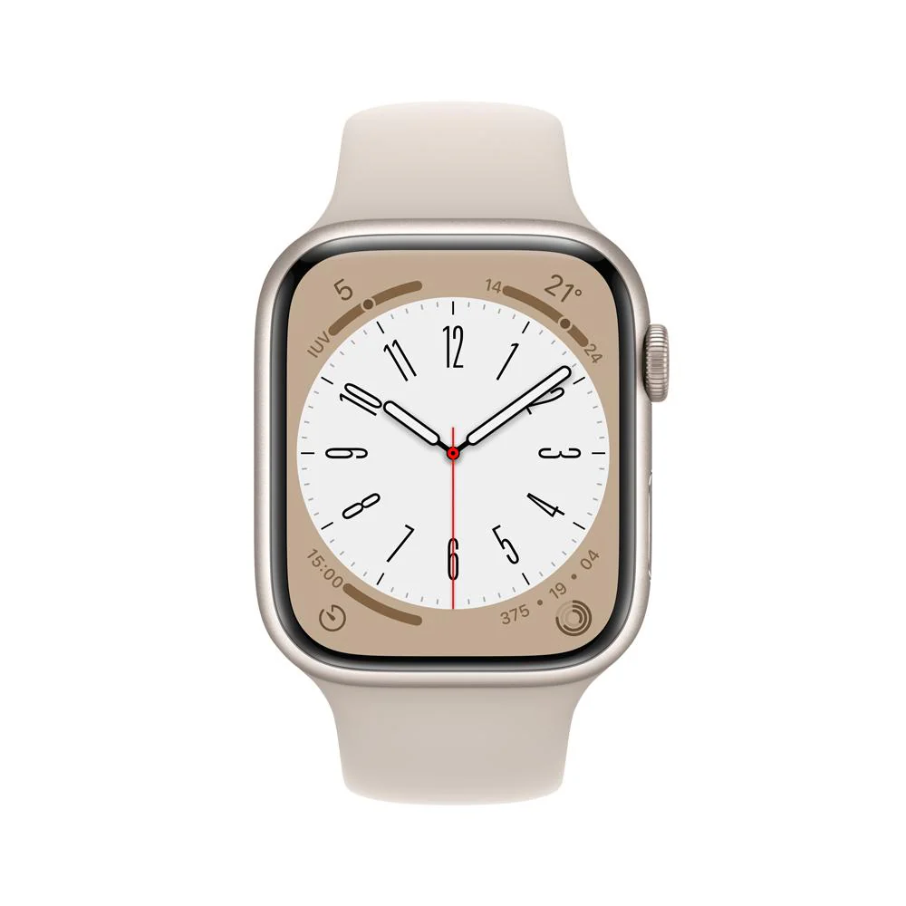 Apple Watch Series 8 (GPS + Cellular) - Caja de aluminio en blanco estrella de 45 mm - Correa deportiva blanco estrella - Talla única - Image 2