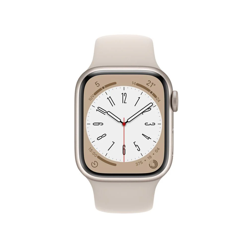 Apple Watch Series 8 (GPS) - Caja de aluminio en blanco estrella de 41 mm - Correa deportiva blanco estrella - Talla única - Image 2