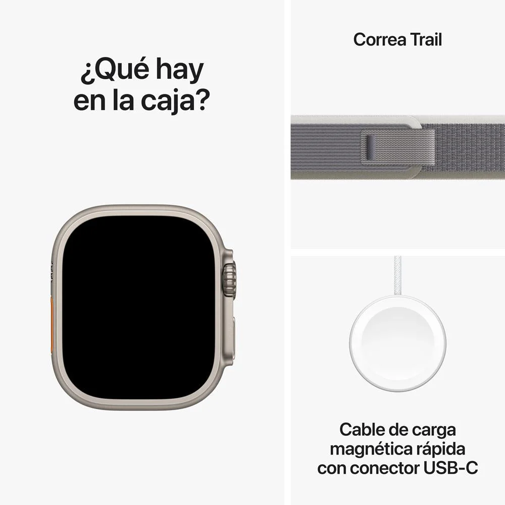 Apple Watch Ultra 2 GPS + Cellular • Caja de titanio de 49 mm • Correa Trail verde/gris - M/L - Image 9
