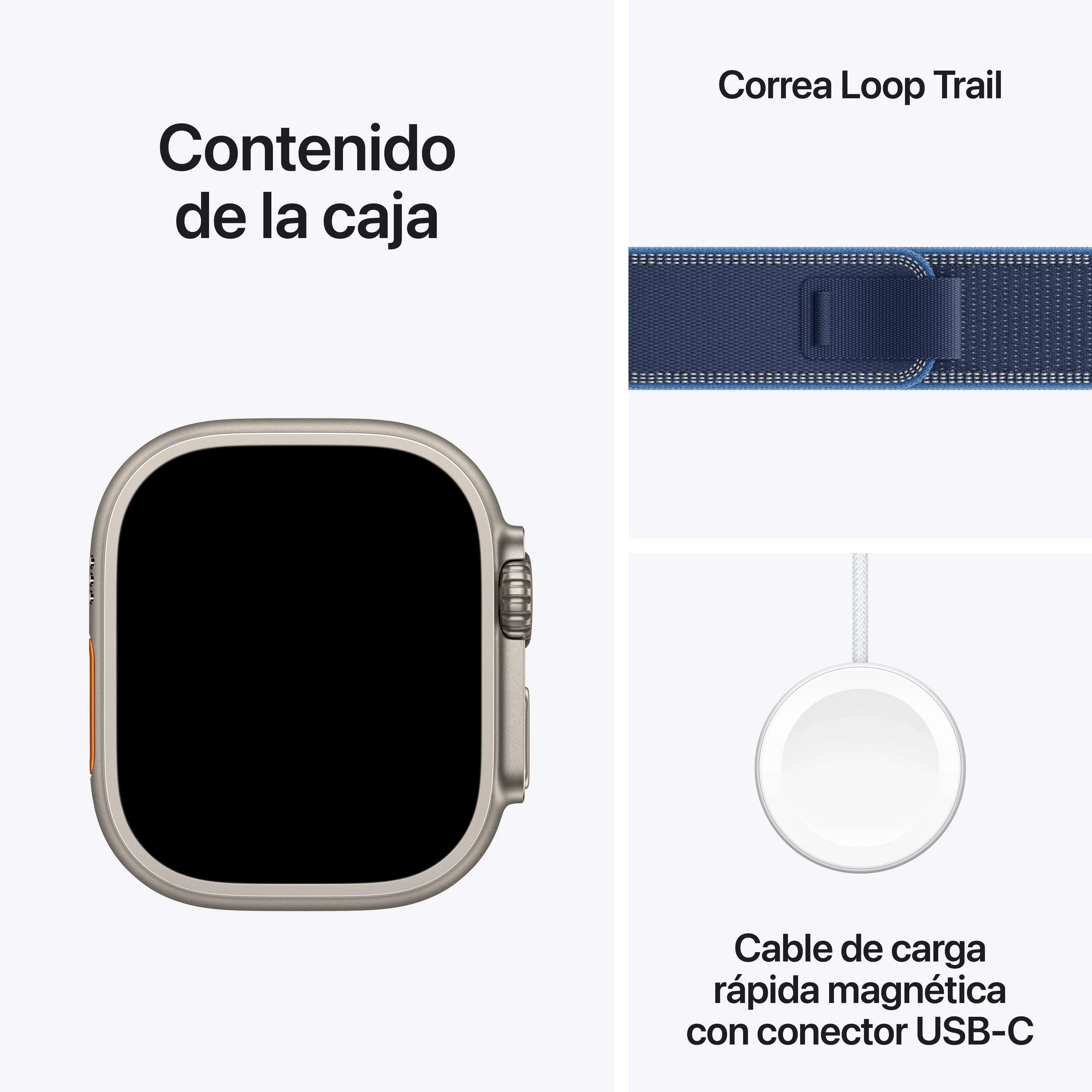 Apple Watch Ultra 3 GPS + Cellular • Caja de titanio natural de 49 mm • Correa Trail azul/azul brillante - M/L - Image 8