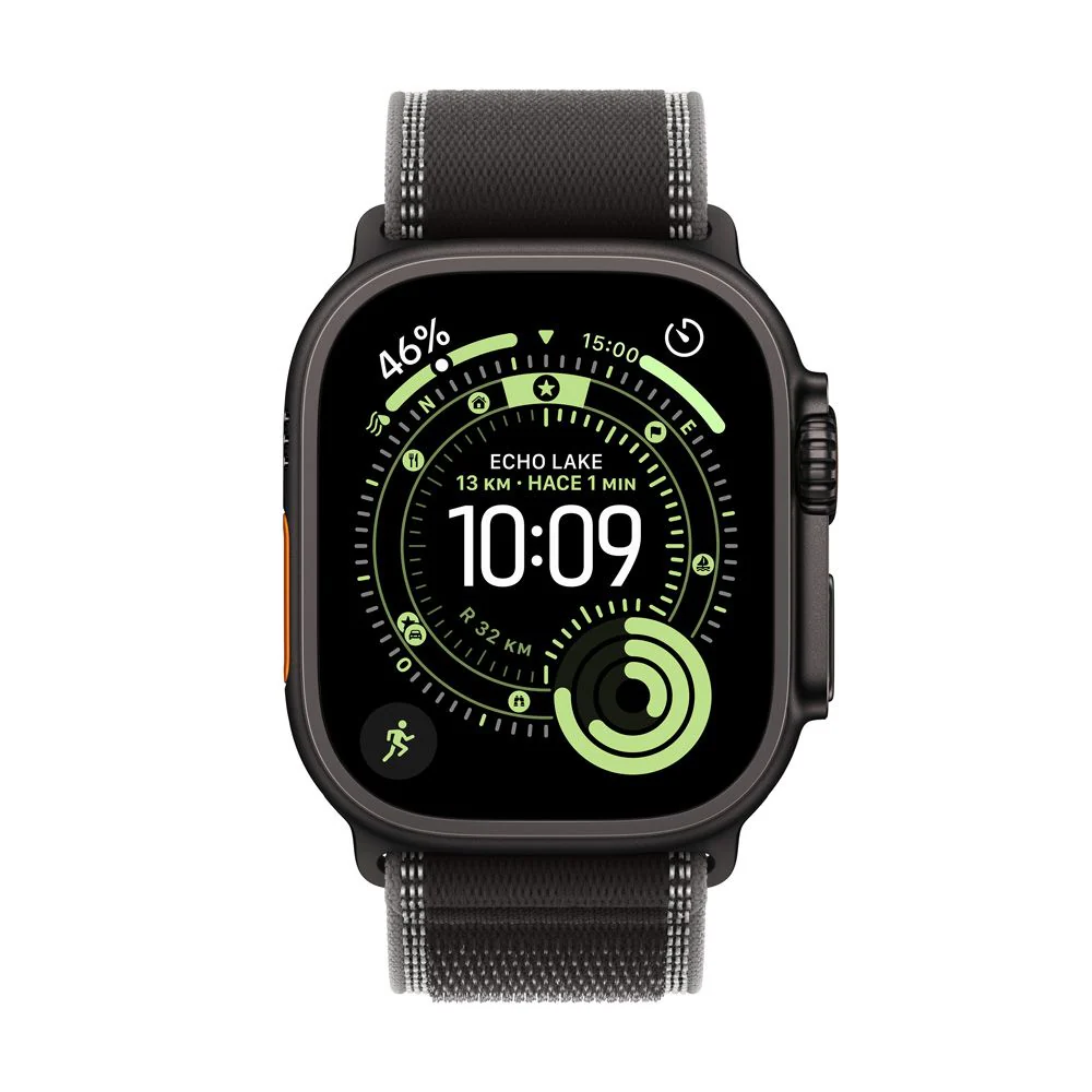 Apple Watch Ultra 3 GPS + Cellular • Caja de titanio negro de 49 mm • Correa Trail negro/carbón - M/L - Image 2