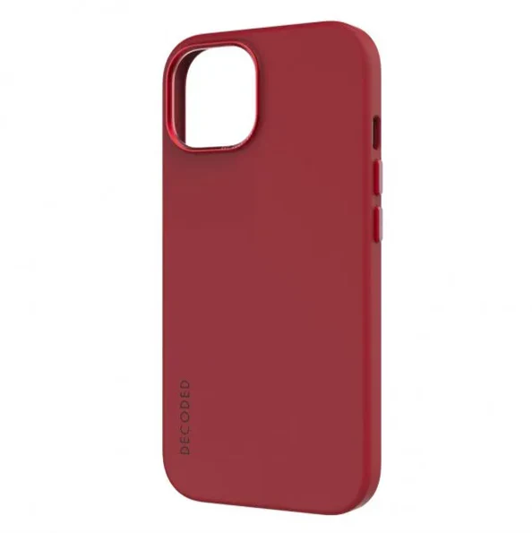 Case de silicona antimicrobiana DECODED para iPhone 15 Pro - Rojo - Image 4