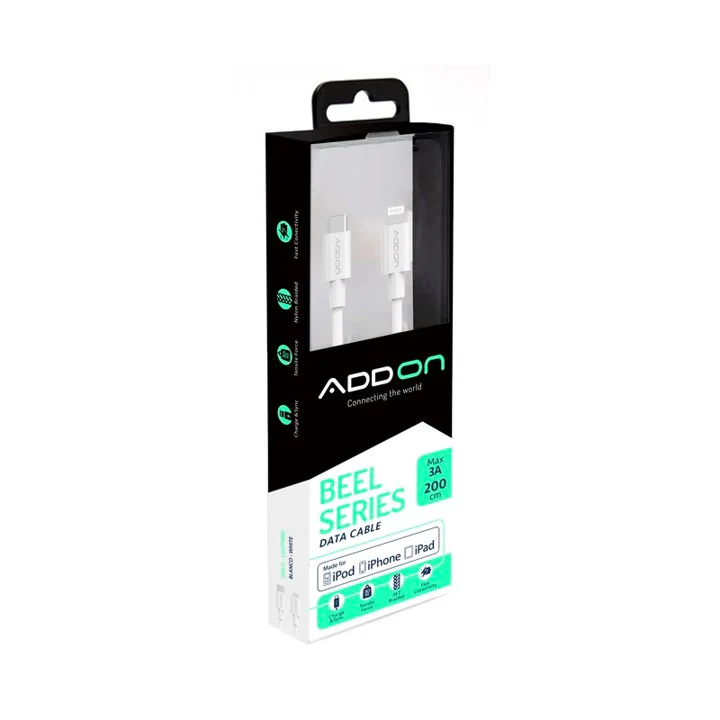 CABLE DE CARGA ADD ON USBC/LIGHTNING 2M - WHITE - Image 2