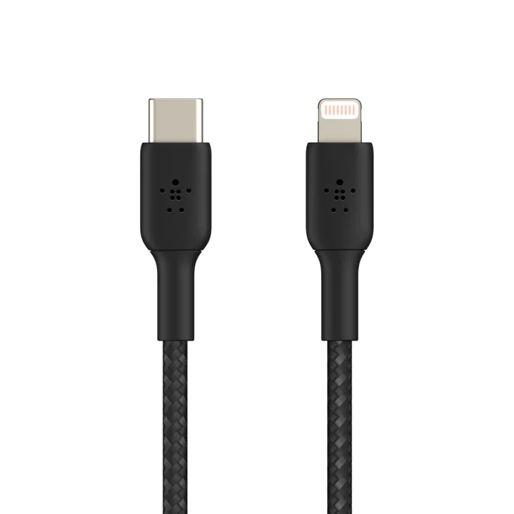 Cable Belkin USB-C a Lightning - 1M - Trenzado - Negro - Image 3