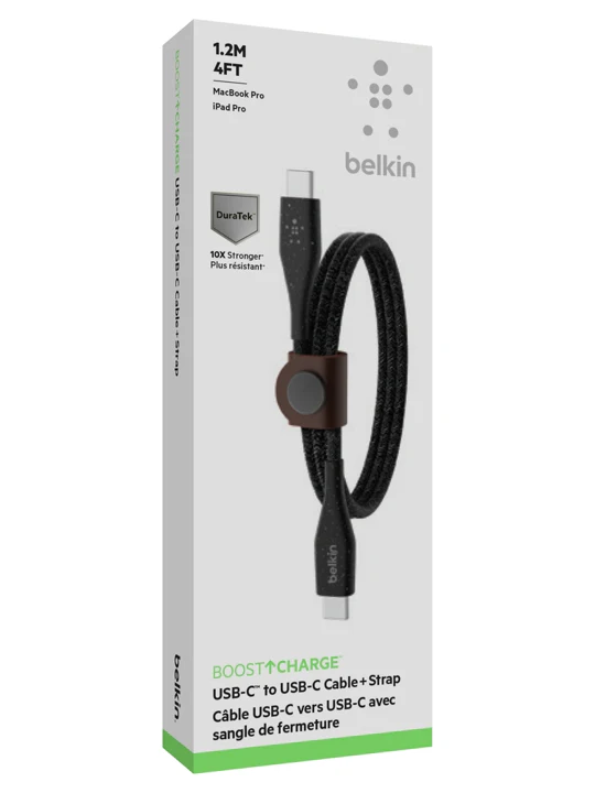 Cable Belkin USB-C a USB-C - 1.2M Duratek Plus - Negro - Image 4
