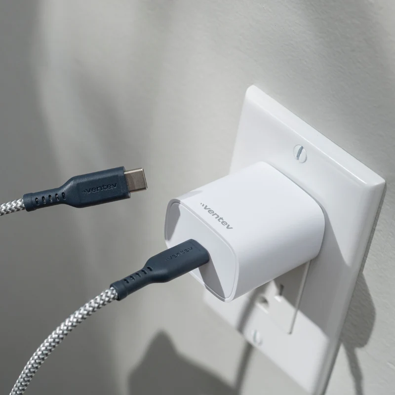 CABLE VENTEV BRAIDED USB-C A USB-C 1.8M GRY - Image 4