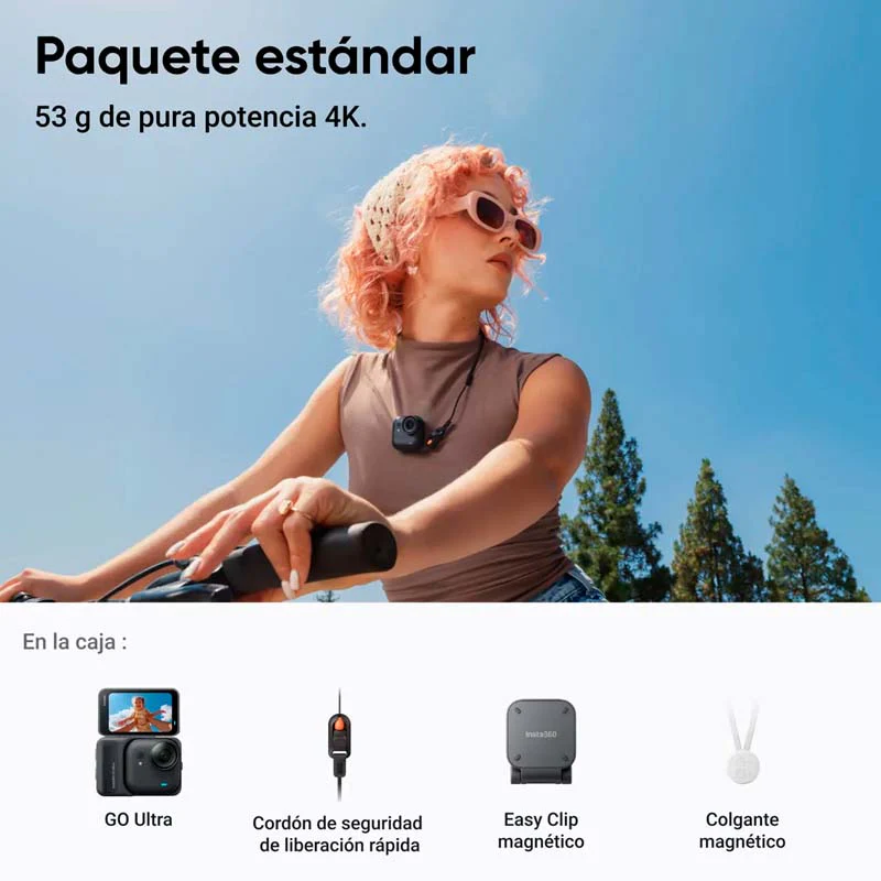 CAMARA DE ACCION INSTA360 GO ULTRA 4K BUNDLE BTH USB WIFI BLACK - Image 5