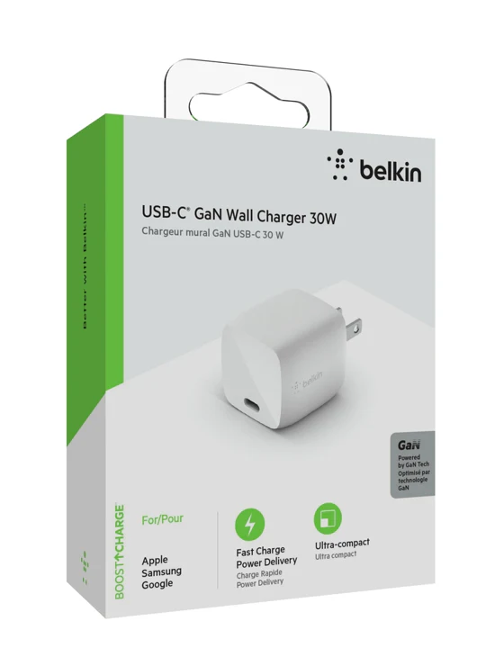 Cargador GAN Pared Belkin Carga Rápida USB-C 30w Blanco - Image 4