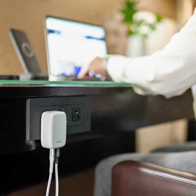 Cargador de pared Ventev doble USB-C y USB-A de 27 W - Blanco - Image 3