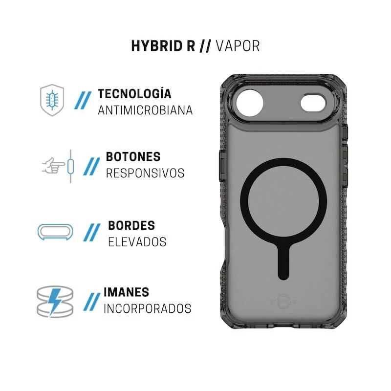 CASE ITSKINS HYBRID R VAPOR MAGSAFE IPHONE 17 AIR SMOK - Image 3