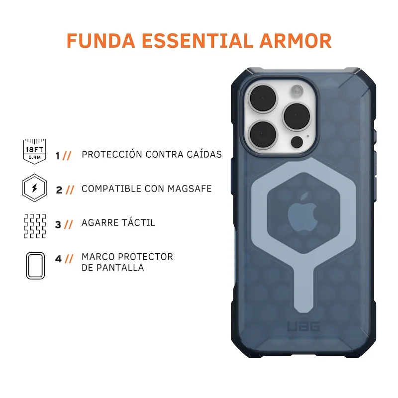 CASE UAG ESSENTIAL ARMOR IPH 16 PR BLU - Image 3