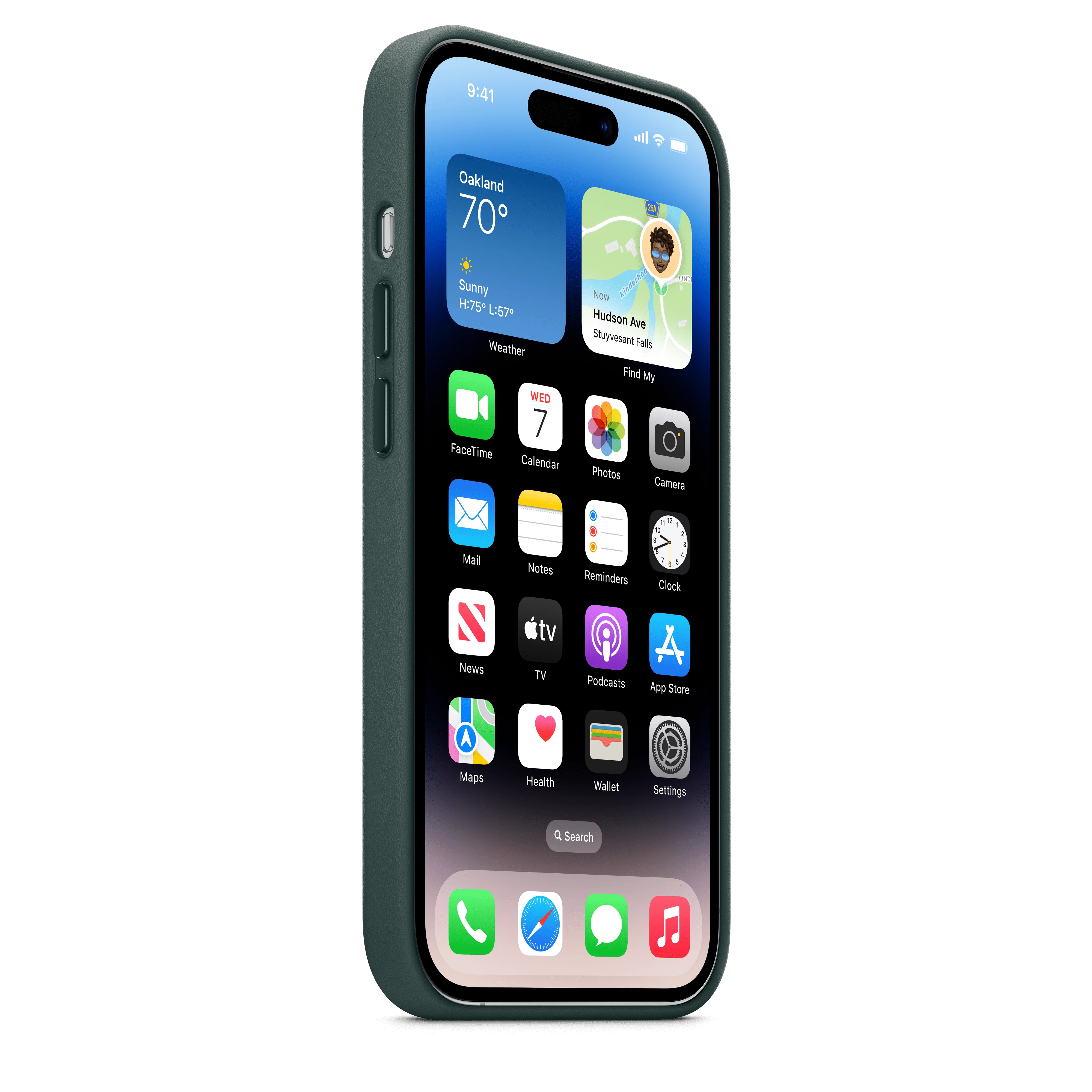 Funda de piel con MagSafe para el iPhone 14 Pro - Verde bosque - Image 6
