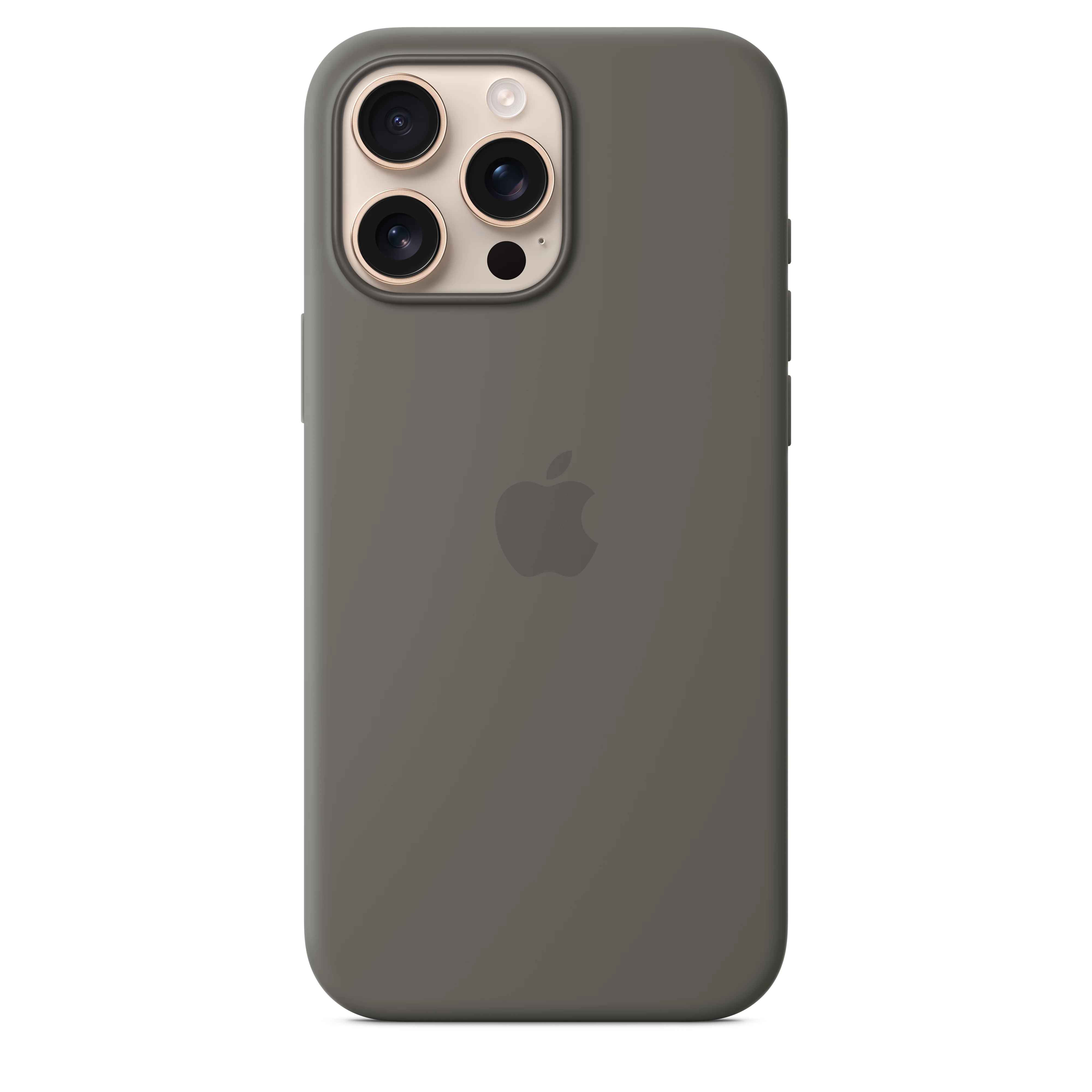 Funda de silicón con MagSafe para el iPhone 16 Pro Max - Gris piedra
