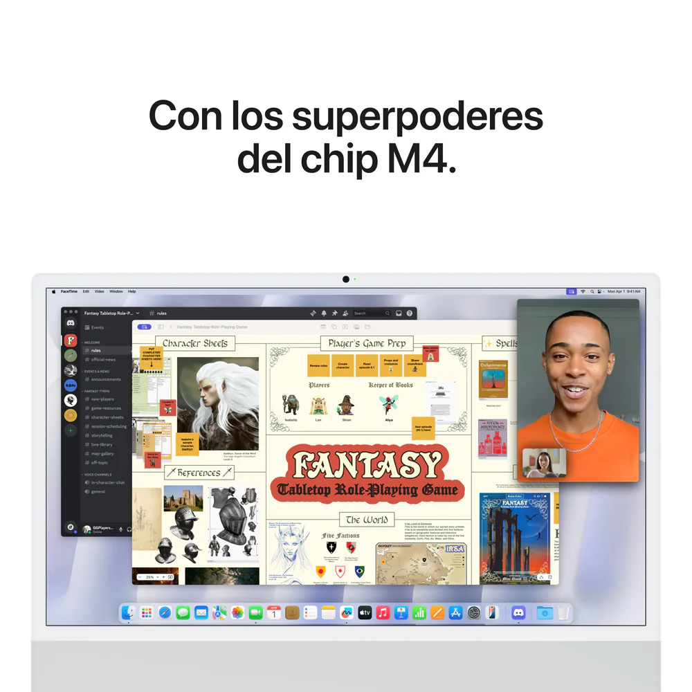 iMac con pantalla Retina 4,5K de 24 pulgadas: Chip M4 de Apple con CPU de 10 núcleos y GPU de 10 núcleos, 256 GB SSD , Vidrio nanotexturizado - Plata - Image 6