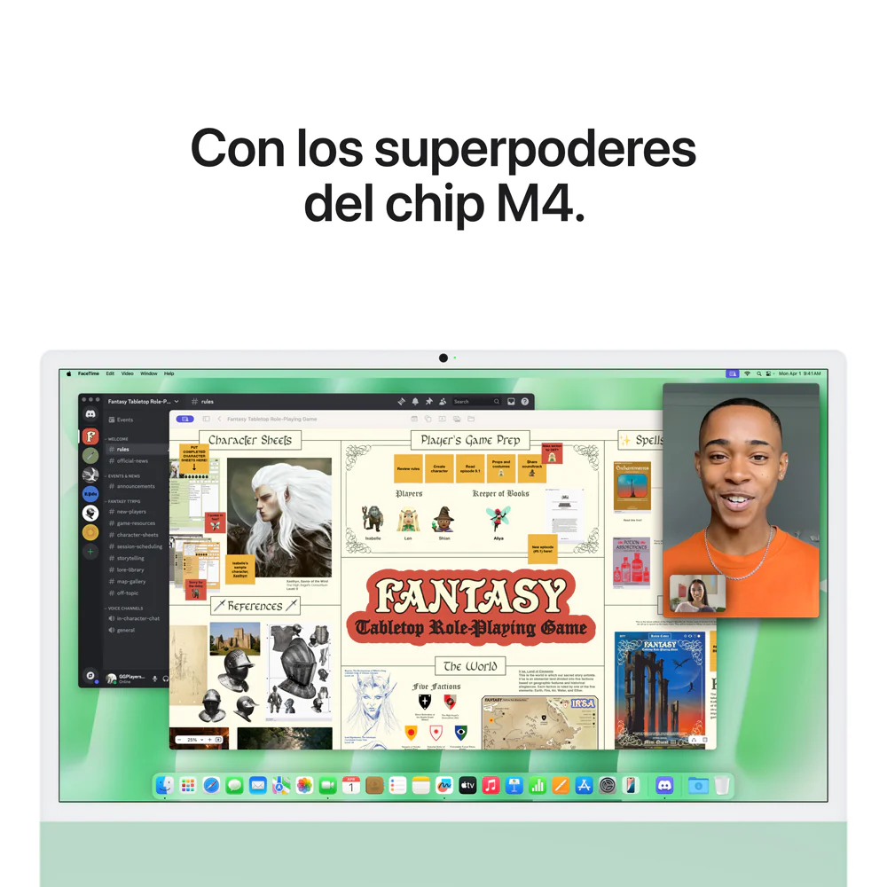 iMac con pantalla Retina 4,5K de 24 pulgadas: Chip M4 de Apple con CPU de 8 núcleos y GPU de 8 núcleos, 256 GB SSD - Verde - Image 6