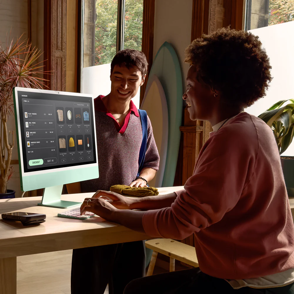 iMac con pantalla Retina 4,5K de 24 pulgadas: Chip M4 de Apple con CPU de 8 núcleos y GPU de 8 núcleos, 256 GB SSD - Azul - Image 8