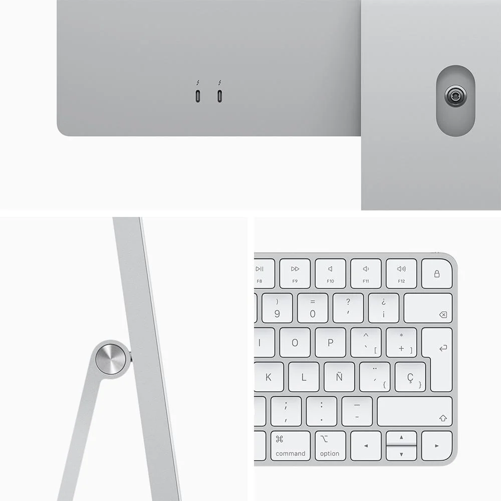 iMac con pantalla Retina 4,5K de 24 pulgadas: Chip M1 de Apple con CPU de ocho núcleos y GPU de siete núcleos, 256 GB SSD - Plata - Image 4