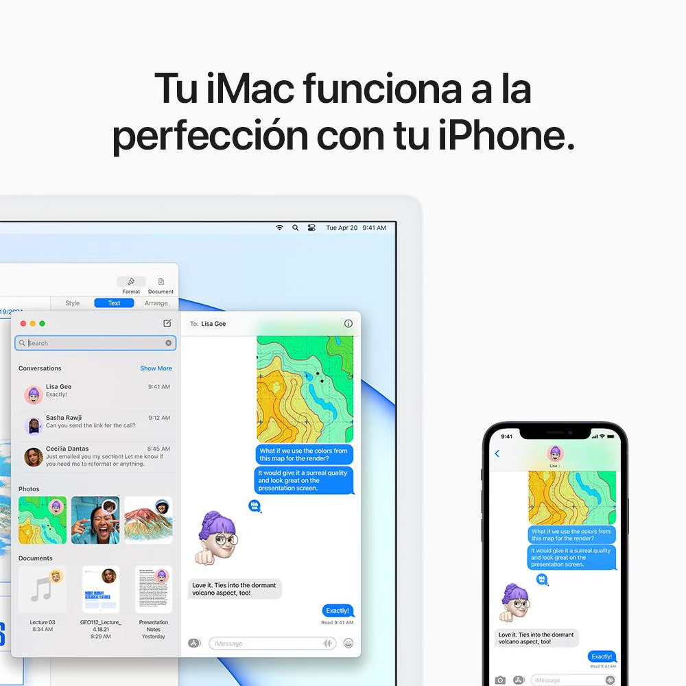 iMac con pantalla Retina 4,5K de 24 pulgadas: Chip M1 de Apple con CPU de ocho núcleos y GPU de siete núcleos, 256 GB SSD - Plata - Image 8