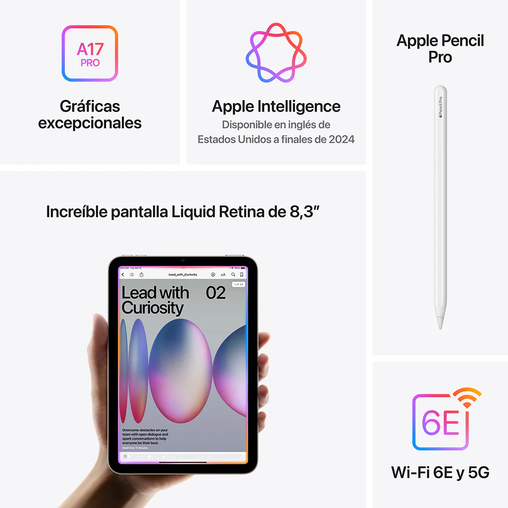 iPad mini Wi-Fi + Cellular 256 GB - Morado (A17 Pro) - Image 7