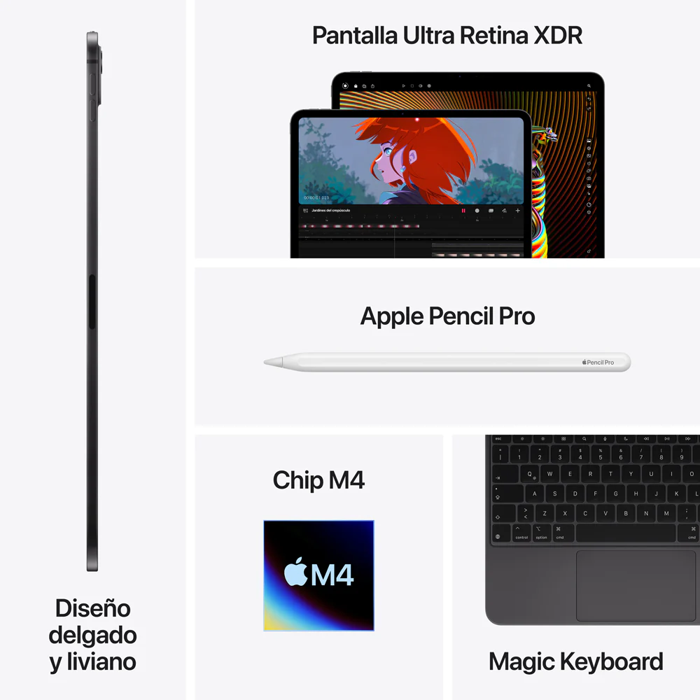 iPad Pro de 11 pulgadas Wi-Fi 2 TB Vidrio estándar - Negro espacial (M4) - Image 9