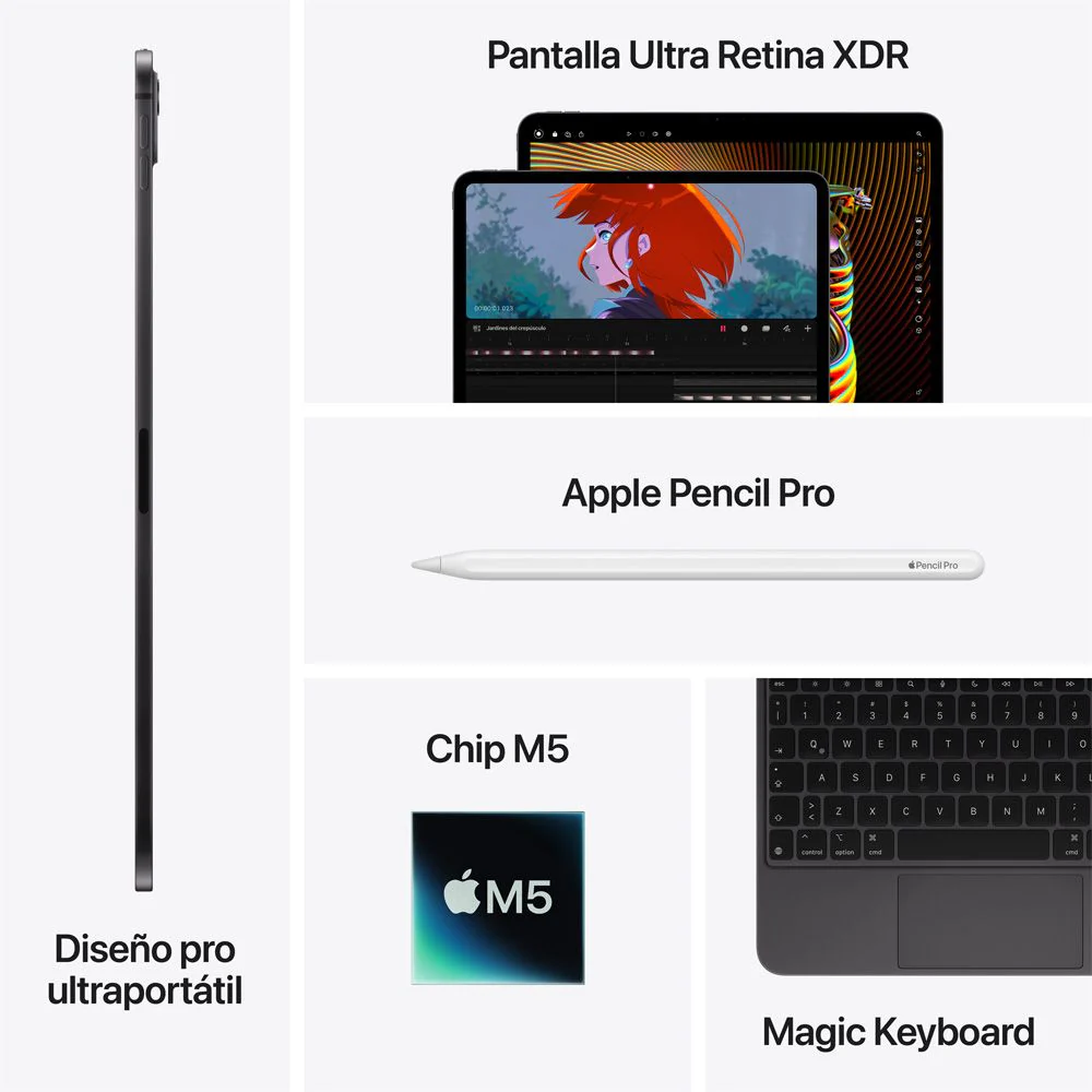 iPad Pro de 13 pulgadas Wi-Fi 1 TB Vidrio nanotexturizado - Negro espacial (M5) - Image 8