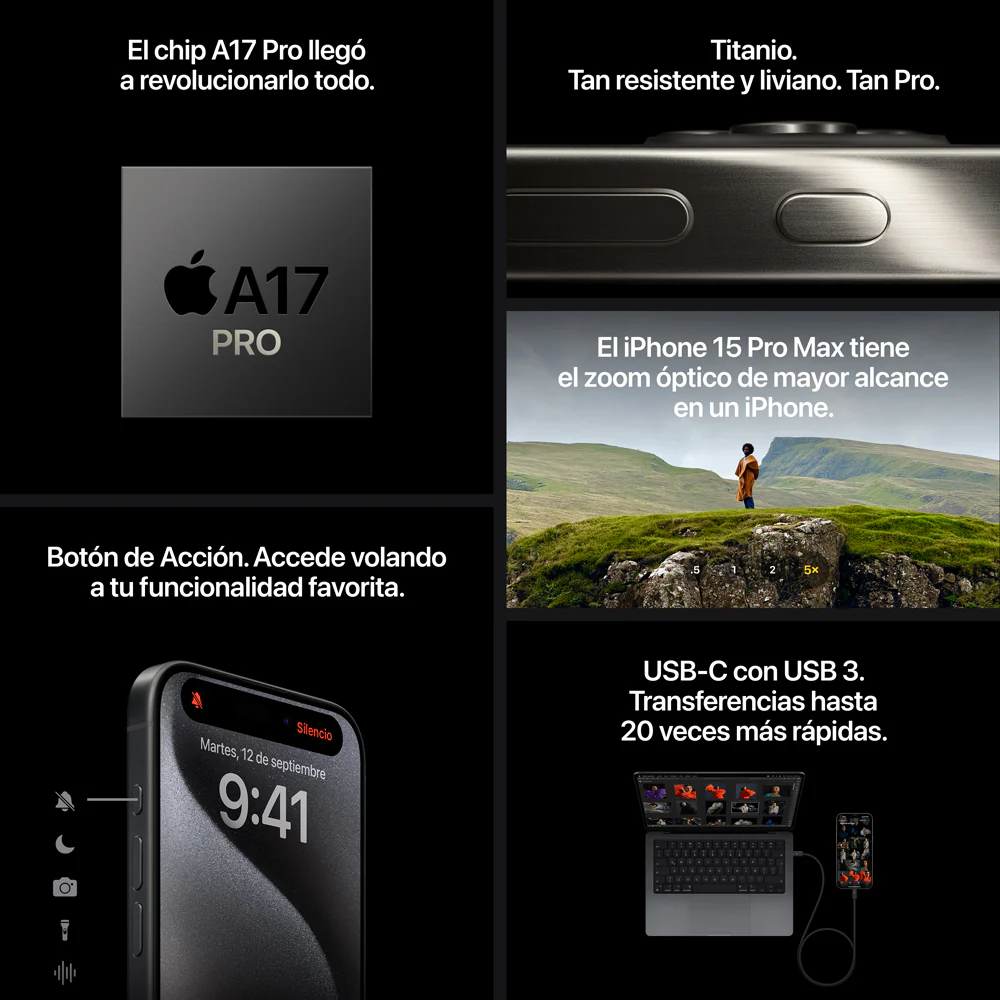 iPhone 15 Pro 512 GB Titanio negro - Image 8