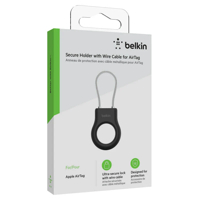 Llavero Premium Belkin Guaya De Seguridad Para AirTag - Negro - Image 5