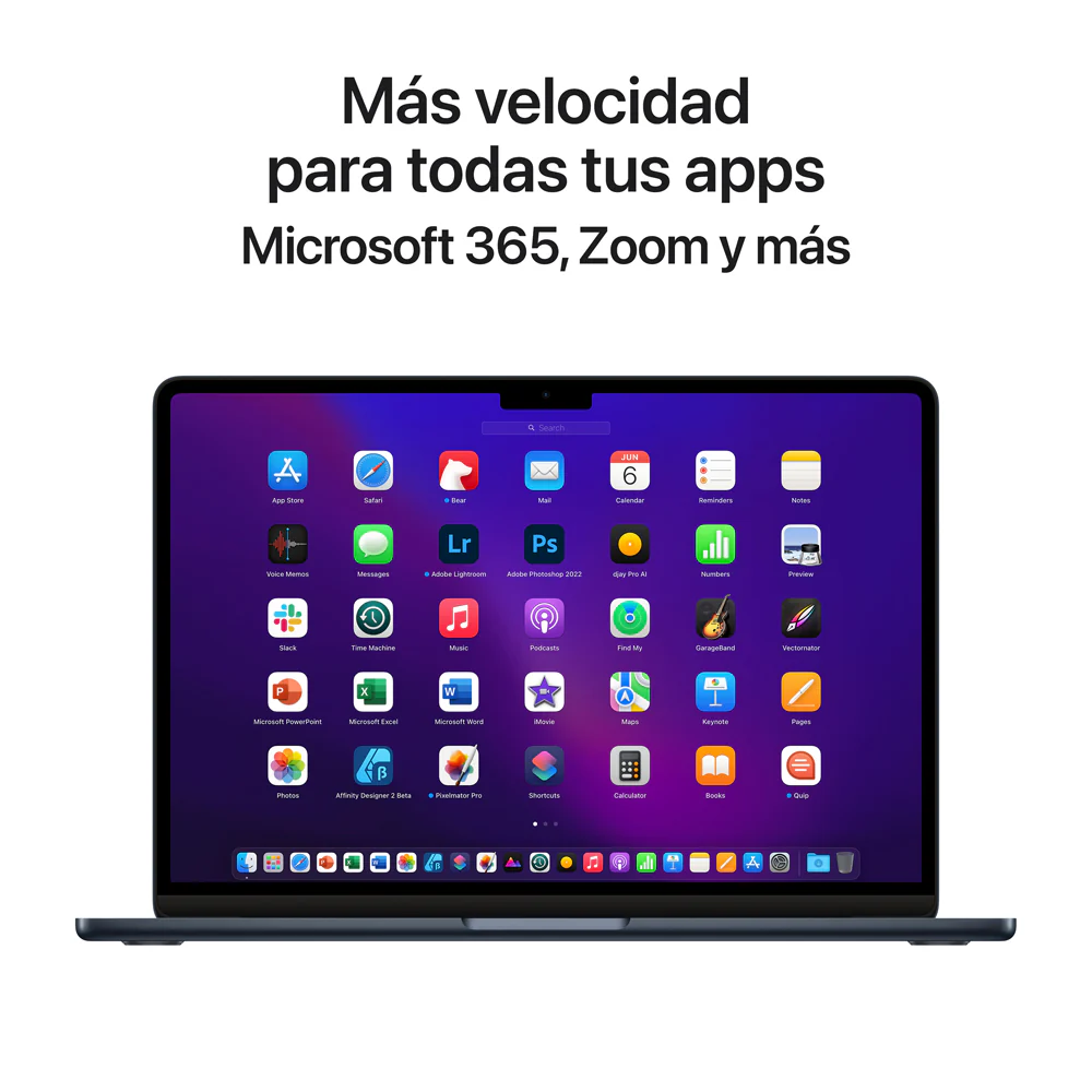 MacBook Air de 13 pulgadas: Chip M2 de Apple con CPU de ocho núcleos y GPU de ocho núcleos, 256 GB SSD - Azul medianoche - Image 10