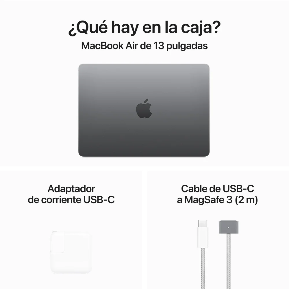 MacBook Air de 13 pulgadas: Chip M3 de Apple con CPU de 8 núcleos y GPU de 8 núcleos, 256 GB SSD - Gris espacial - Image 9