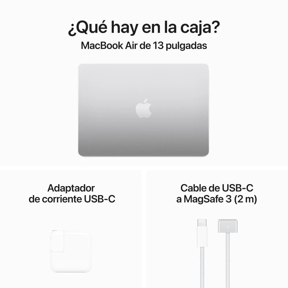 MacBook Air de 13 pulgadas: Chip M3 de Apple con CPU de 8 núcleos y GPU de 10 núcleos, 512 GB SSD - Plata - Image 9