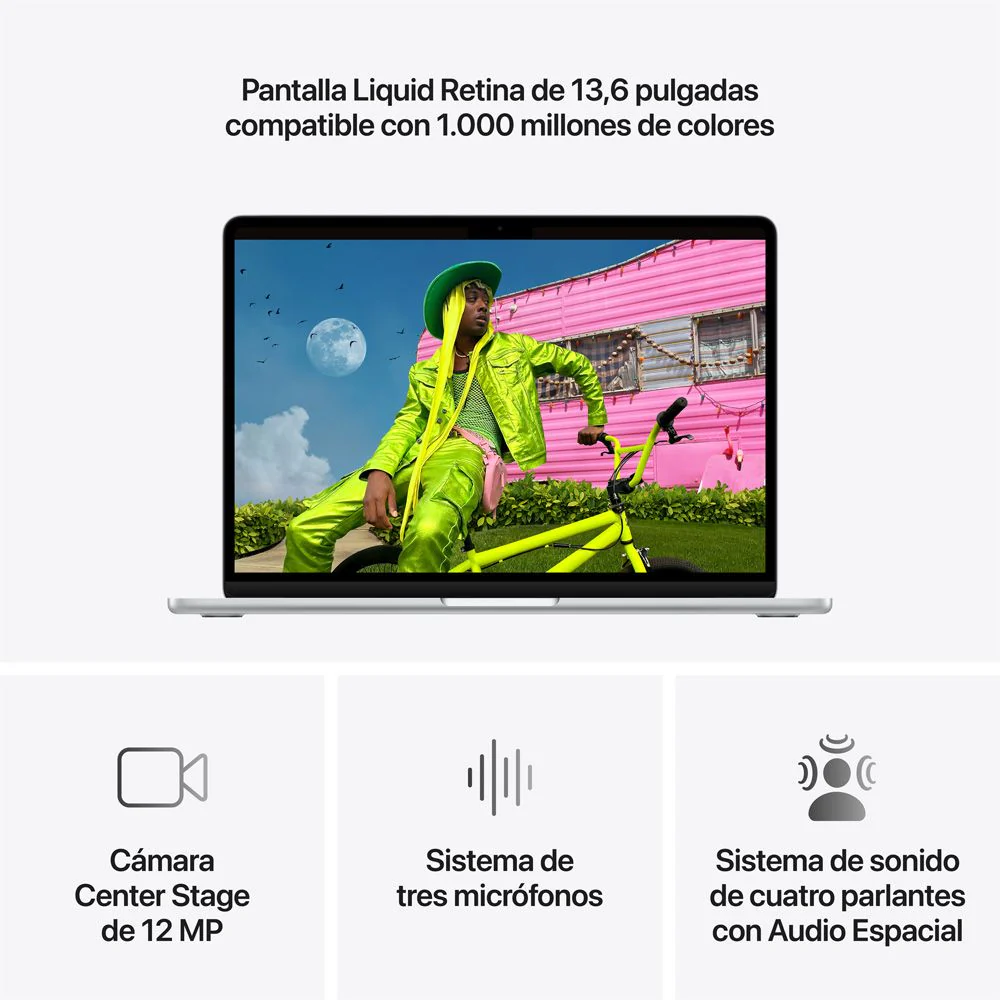 MacBook Air de 13 pulgadas: Chip M5 de Apple con CPU de 10 núcleos y GPU de 10 núcleos, 1 TB SSD - Plata - Image 5