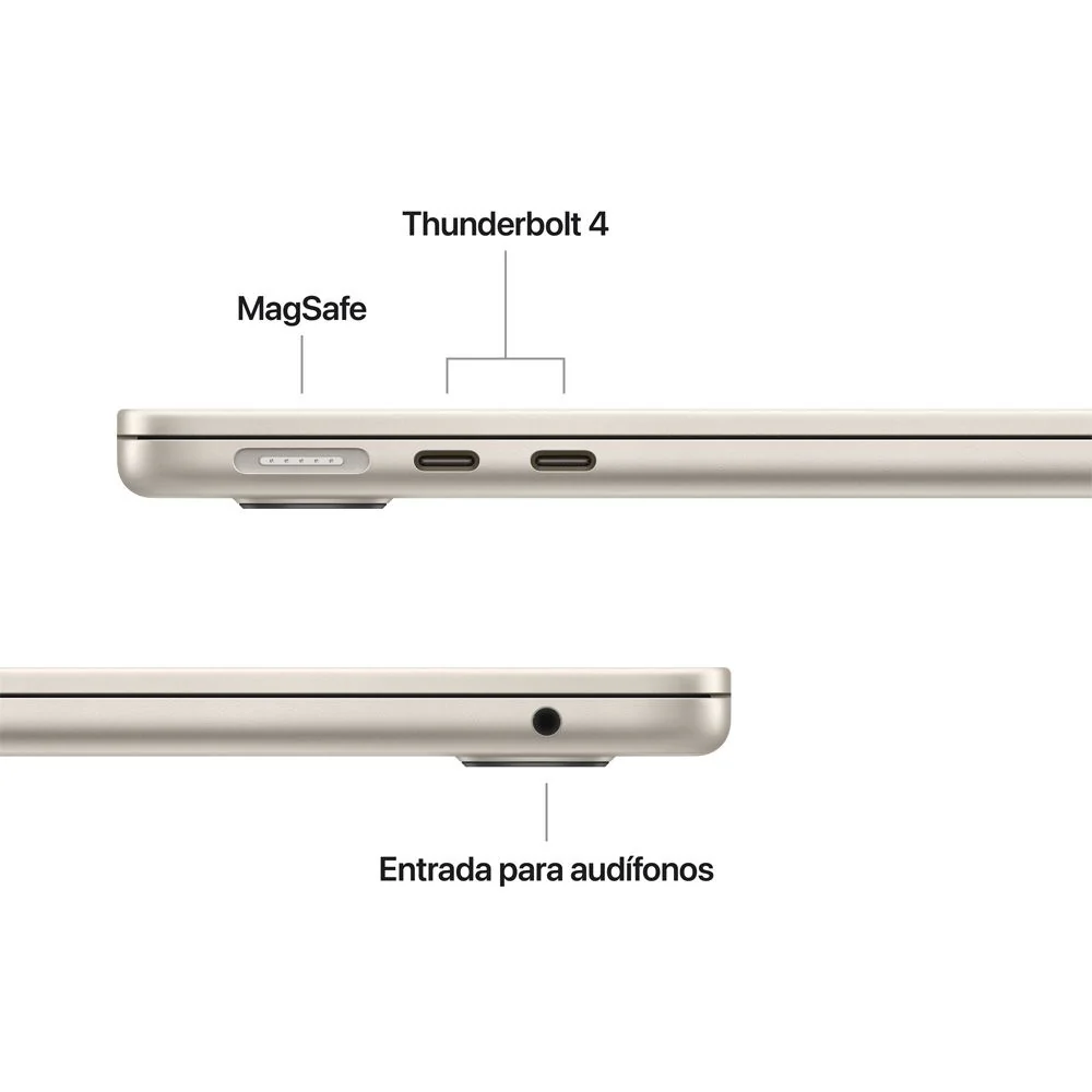 MacBook Air de 13 pulgadas: Chip M5 de Apple con CPU de 10 núcleos y GPU de 8 núcleos, 512 GB SSD - Blanco estrella - Image 6
