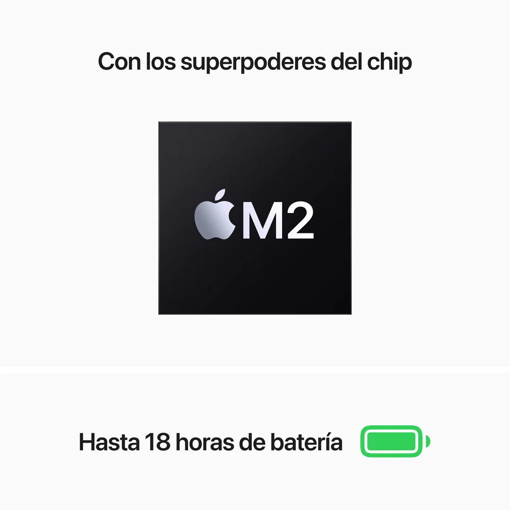 MacBook Air de 13 pulgadas: Chip M2 de Apple con CPU de ocho núcleos y GPU de ocho núcleos, 256 GB SSD - Gris espacial - Image 4