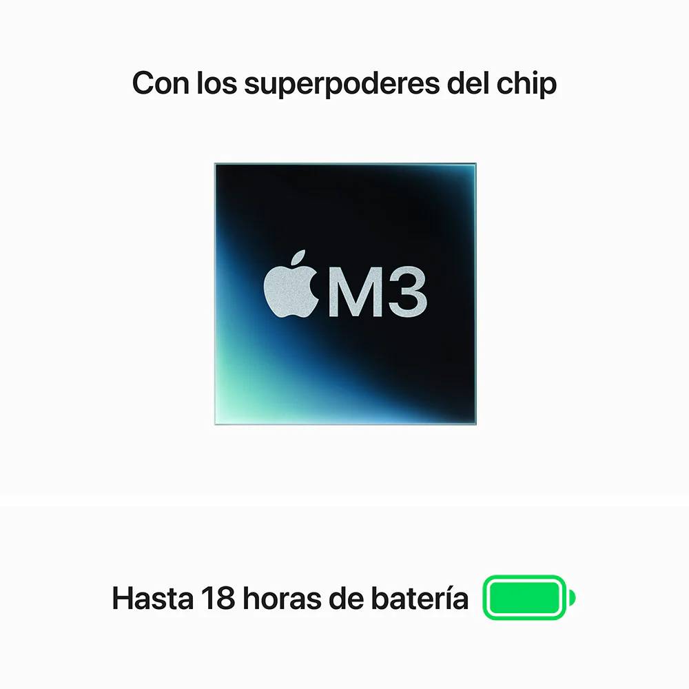MacBook Air de 13 pulgadas: Chip M3 de Apple con CPU de 8 núcleos y GPU de 8 núcleos, 256 GB SSD - Azul medianoche - Image 4