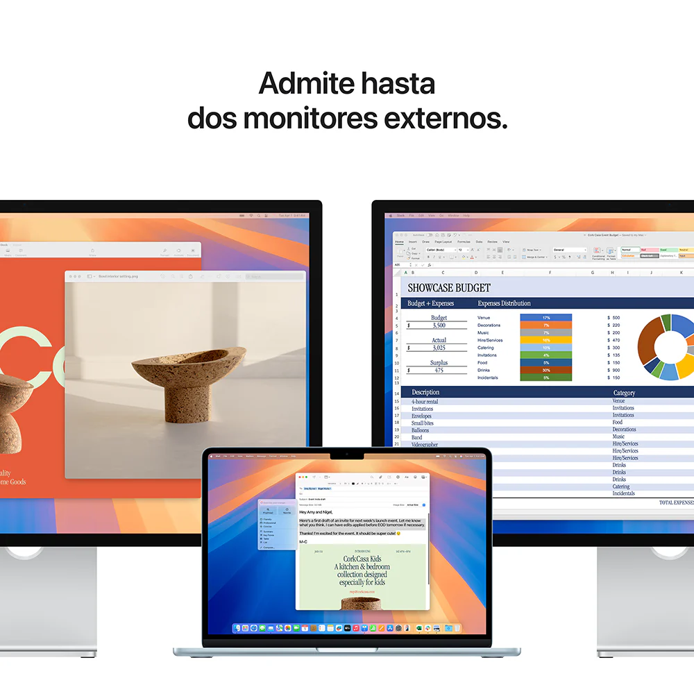 MacBook Air de 13 pulgadas: Chip M4 de Apple con CPU de 10 núcleos y GPU de 8 núcleos, 256 GB SSD - Azul medianoche - Image 9