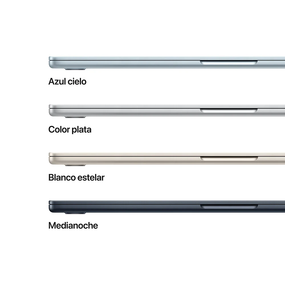 MacBook Air de 15 pulgadas: Chip M4 de Apple con CPU de 10 núcleos y GPU de 10 núcleos, 512 GB SSD - Blanco estrella - Image 3