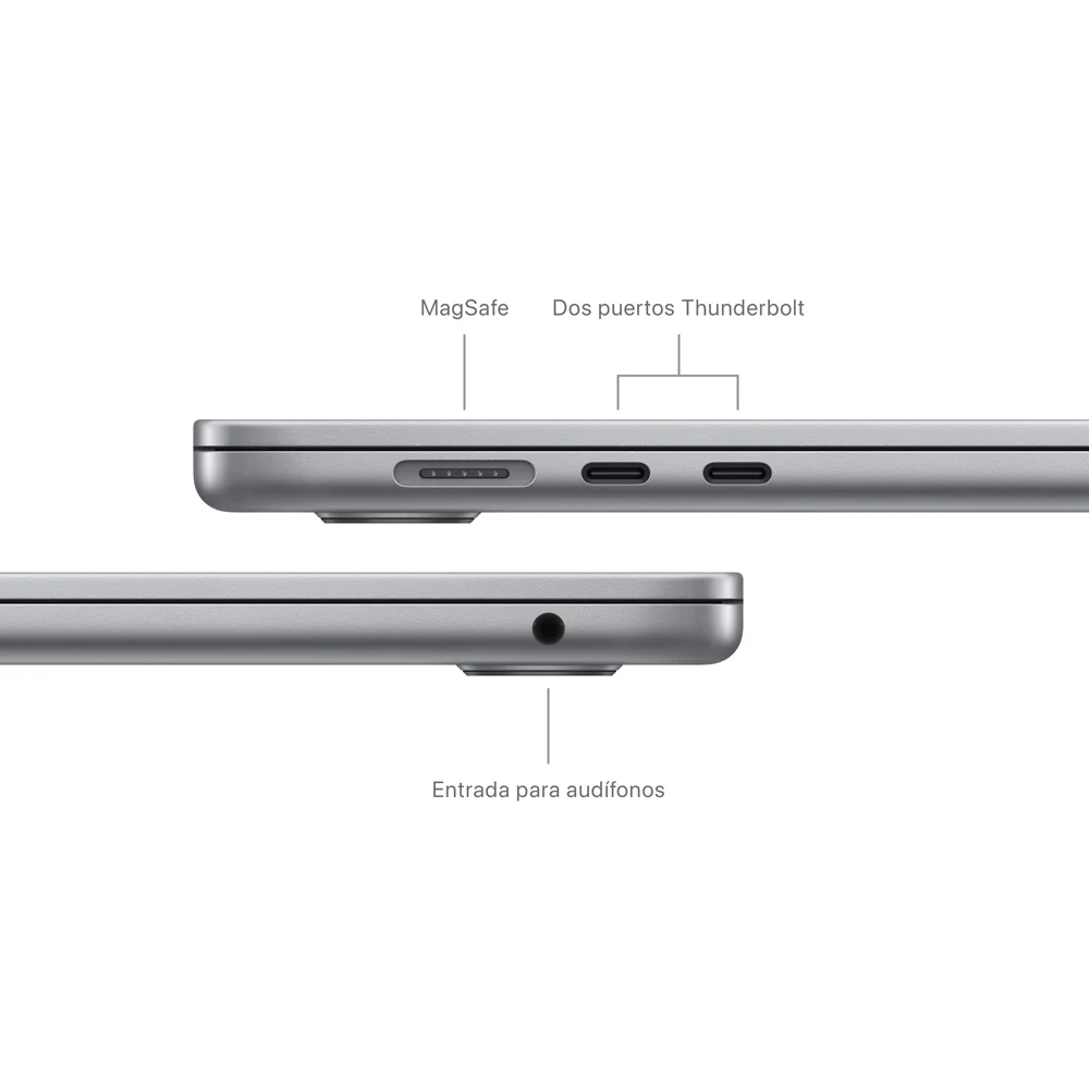 MacBook Air de 15 pulgadas: Chip M3 de Apple con CPU de 8 núcleos y GPU de 10 núcleos, 256 GB SSD - Gris espacial - Image 7