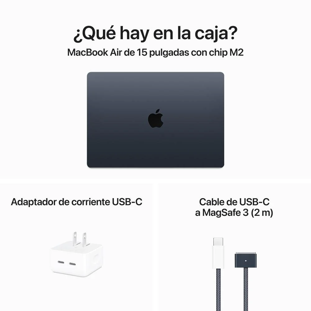 MacBook Air de 15 pulgadas: Chip M2 de Apple con CPU de ocho núcleos y GPU de diez núcleos, 512 GB SSD - Azul medianoche - Image 12
