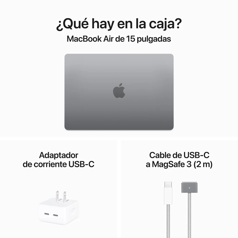 MacBook Air de 15 pulgadas: Chip M3 de Apple con CPU de 8 núcleos y GPU de 10 núcleos, 512 GB SSD - Gris espacial - Image 9